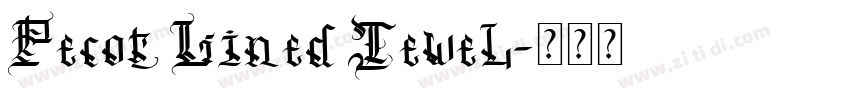 Pecot Lined Jewel字体转换